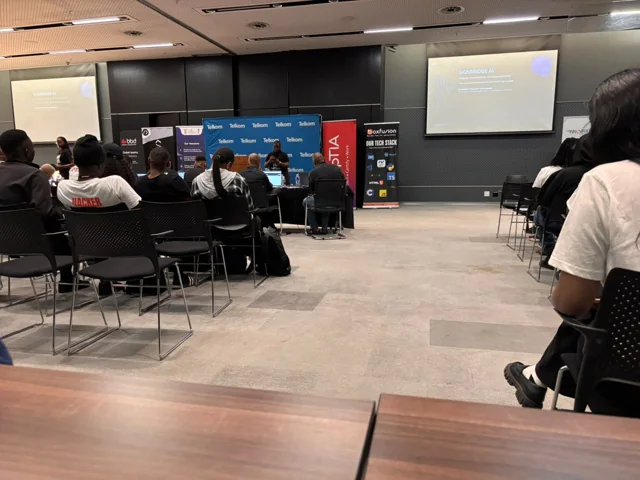 Participants attending a technology presentation